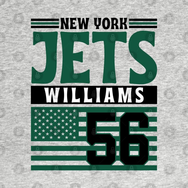 New York Jets Williams 56 American Flag Football by Astronaut.co